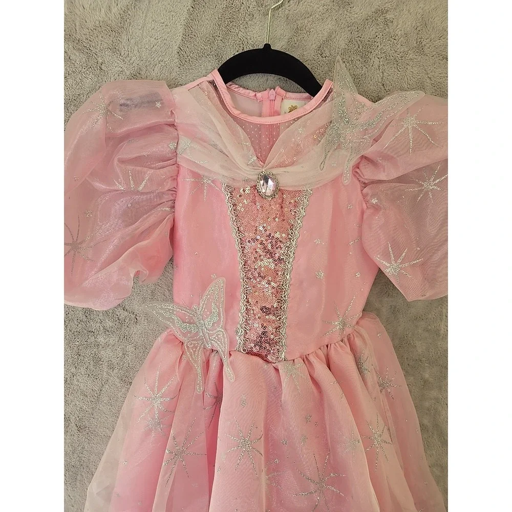 WIZARD OF OZ Glenda The Good Witch Medium Girls M 8/10 Costume New Halloween